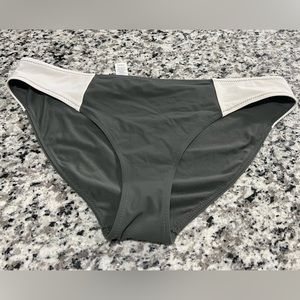 Athleta Colorblock bikini bottom, size medium, greenish gray